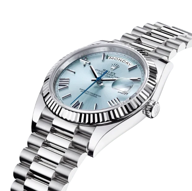 President Day-Date 40mm Ice Blue Dial Platinum Mens Watch 228236