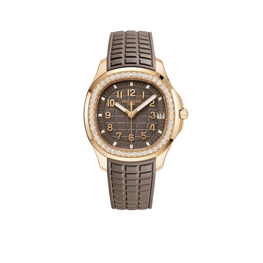 Aquanaut Luce 39mm 5268/200R-010 Rose Gold Taupe Brown Dial Diamond Bezel
