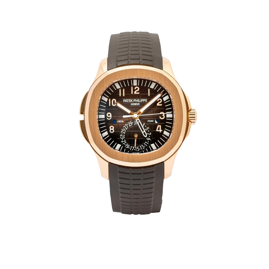 Aquanaut 41mm 5164R-001 Travel Time Rose Gold Brown Dial