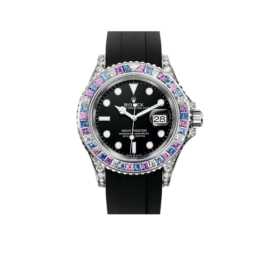 Yacht-Master Cotton Candy 40mm White Gold Black Dial Oysterflex 126679SABR