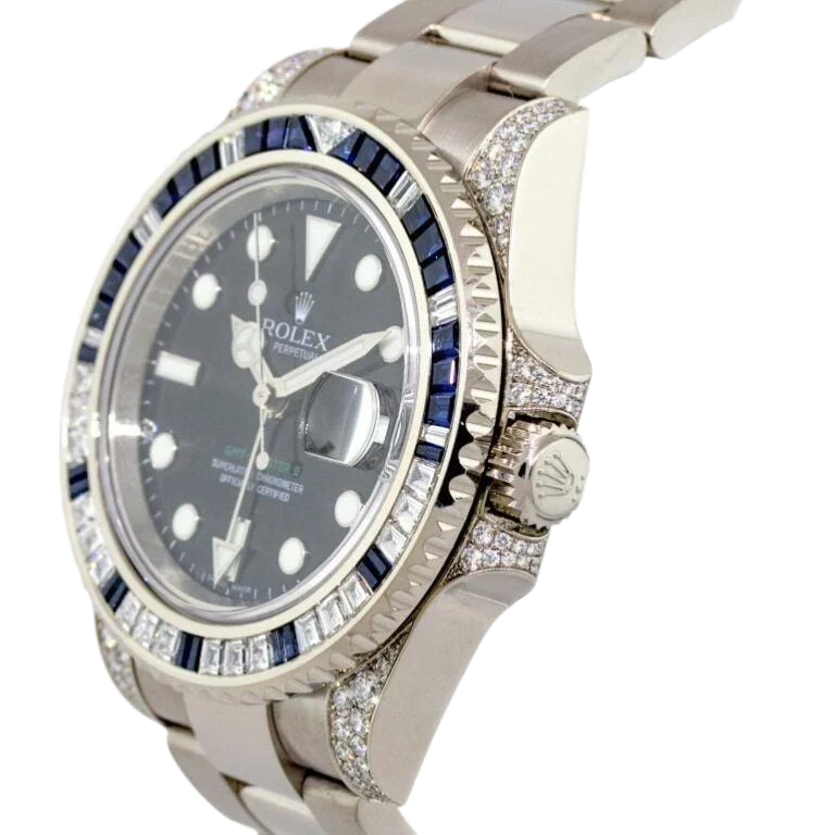 GMT-Master II, Reference 116759SA White Gold Diamond And Sapphire