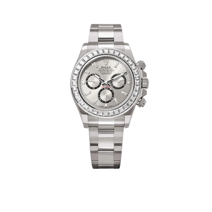 Cosmograph Daytona 40mm White Gold Silver Diamond Dial Diamond Bezel M126539TBR