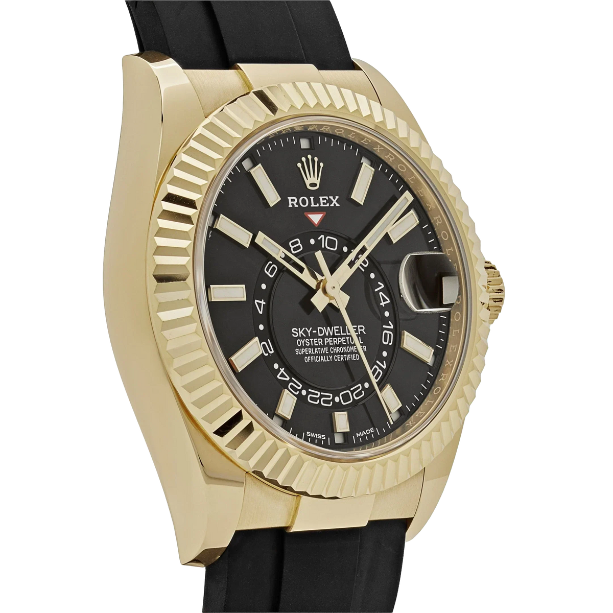 Sky-Dweller 42mm Yellow Gold Bright Black Dial 336238