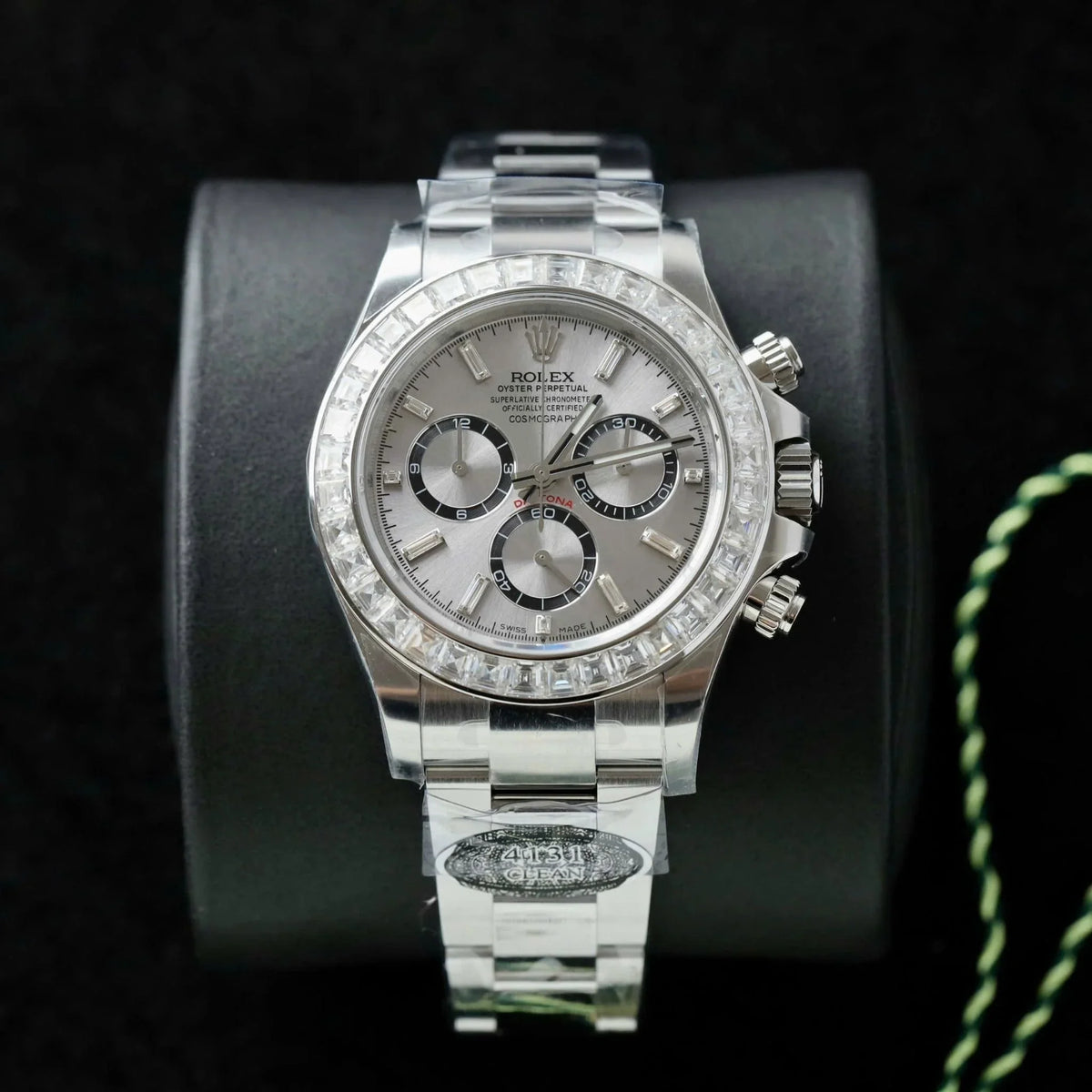 Cosmograph Daytona 40mm White Gold Silver Diamond Dial Diamond Bezel M126539TBR